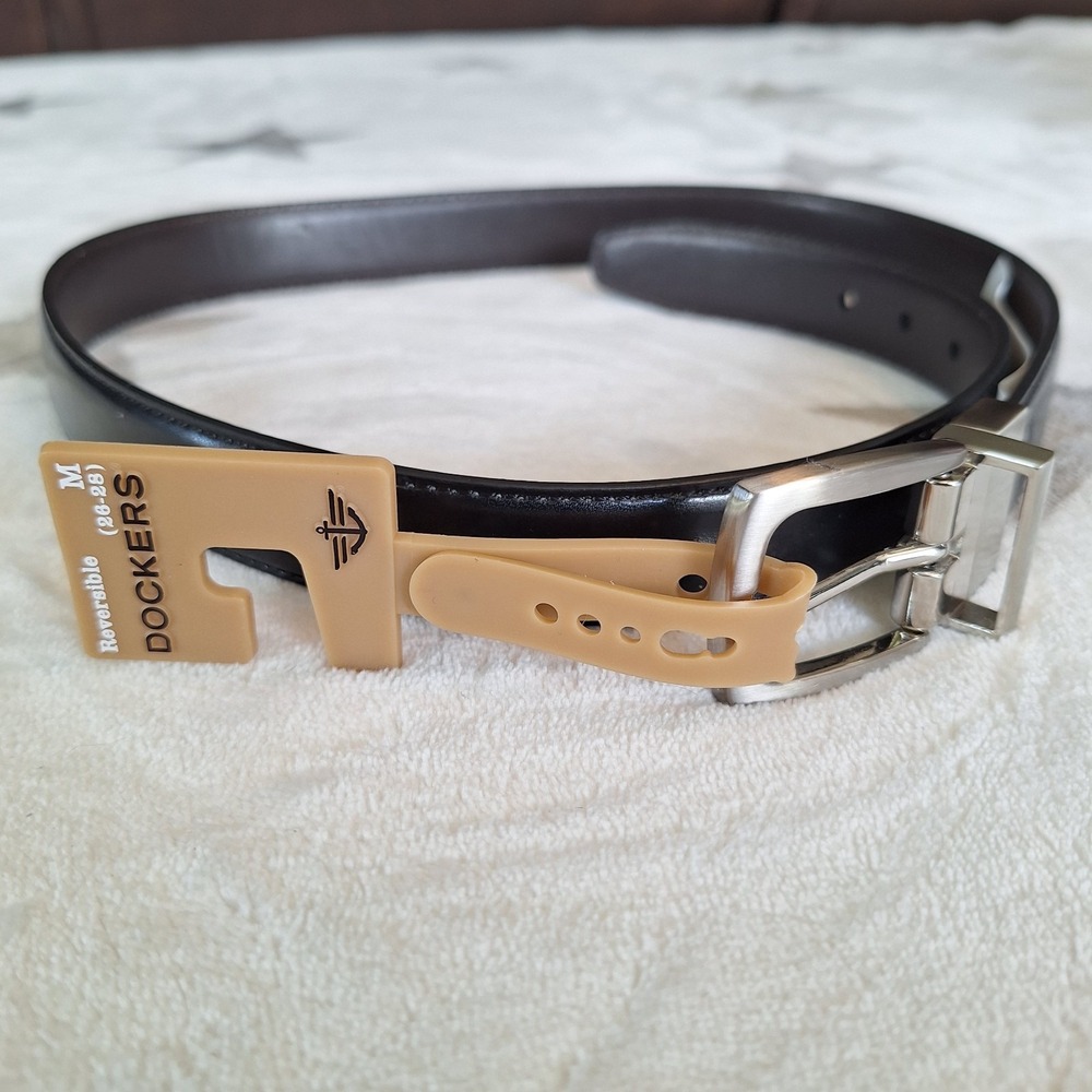 Dockers Youth Medium 26-28 Reversible Belt Black/Brown New School Preppy